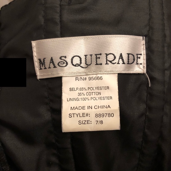 Masquerade Brand Black Flirty Prom Hoco Dress - Picture 7 of 7